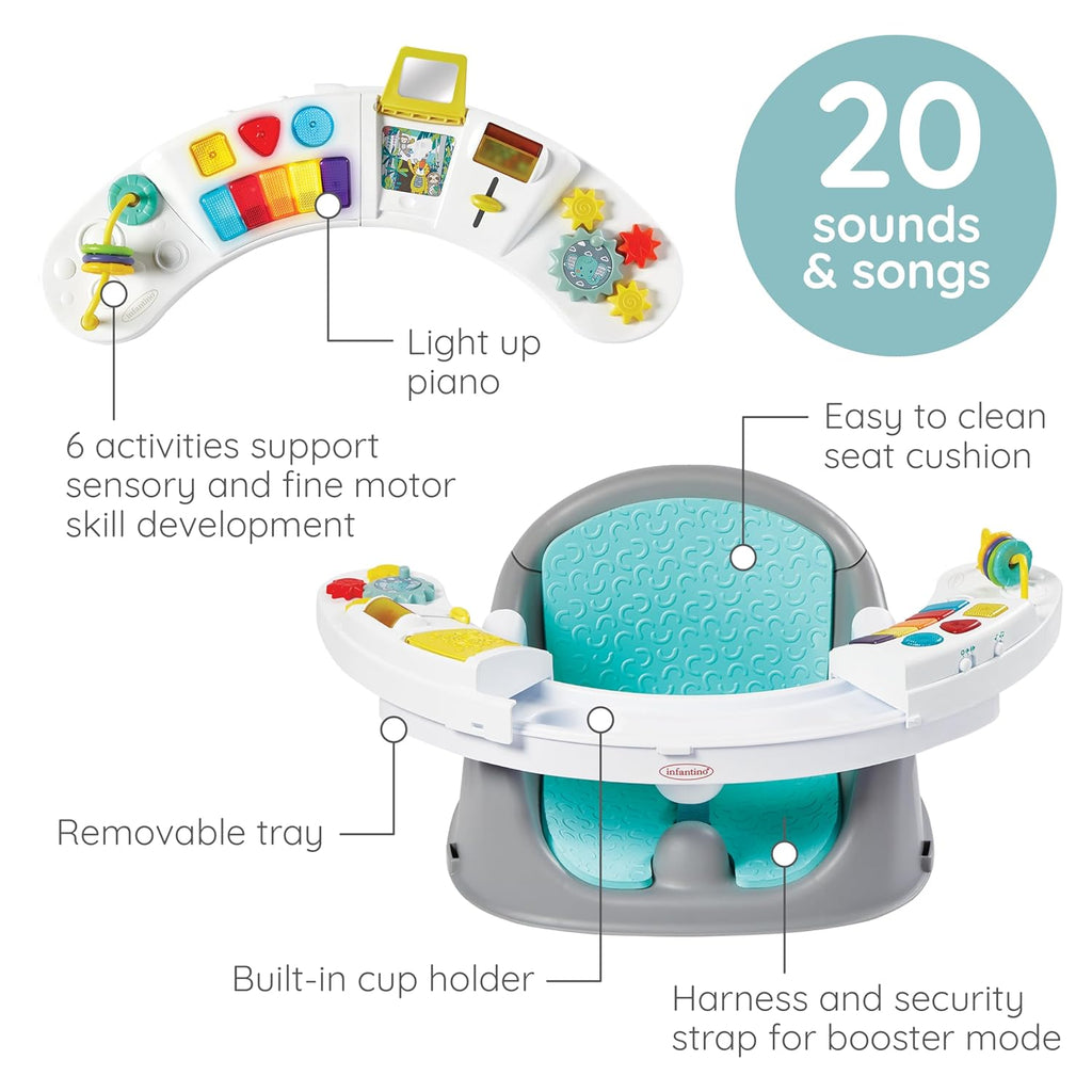 Transform Your Child's Experience with the 3-in-1 Music & Lights Discovery Seat: A Fun and Functional Booster for Play, Meals, and More!