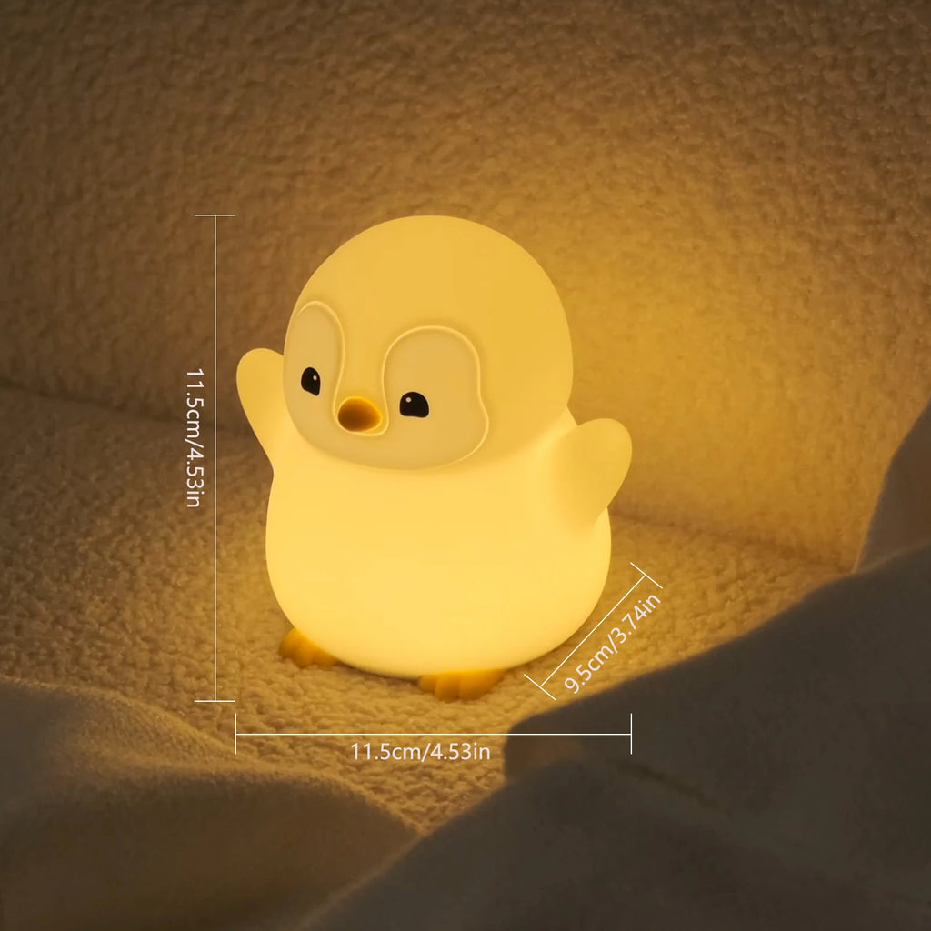 Delightful Penguin Rechargeable Night Light - Perfect for Kids' Rooms and Breastfeeding Comfort