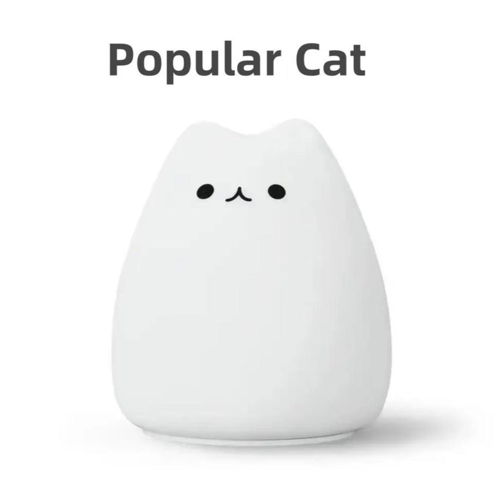 Adorable Cat Design Color Changing Night Light - 7 Soothing Colors for a Cozy Sleep