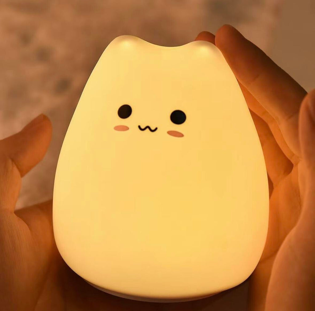 Adorable Cat Design Color Changing Night Light - 7 Soothing Colors for a Cozy Sleep